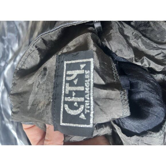 Vtg Y2k Maxi Gown Dress Sz 00 Rose PROM Black Metallic Silver Wedding Whimsygoth - Picture 6 of 9